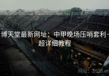 博天堂最新网址：中甲晚场压哨套利·超详细教程