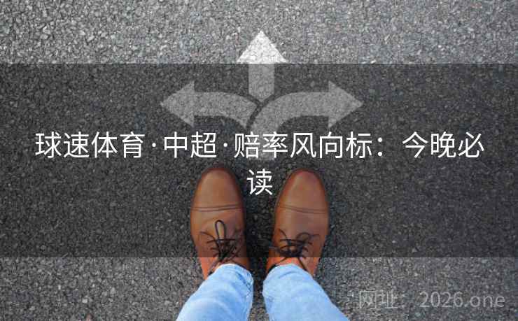 球速体育·中超·赔率风向标：今晚必读